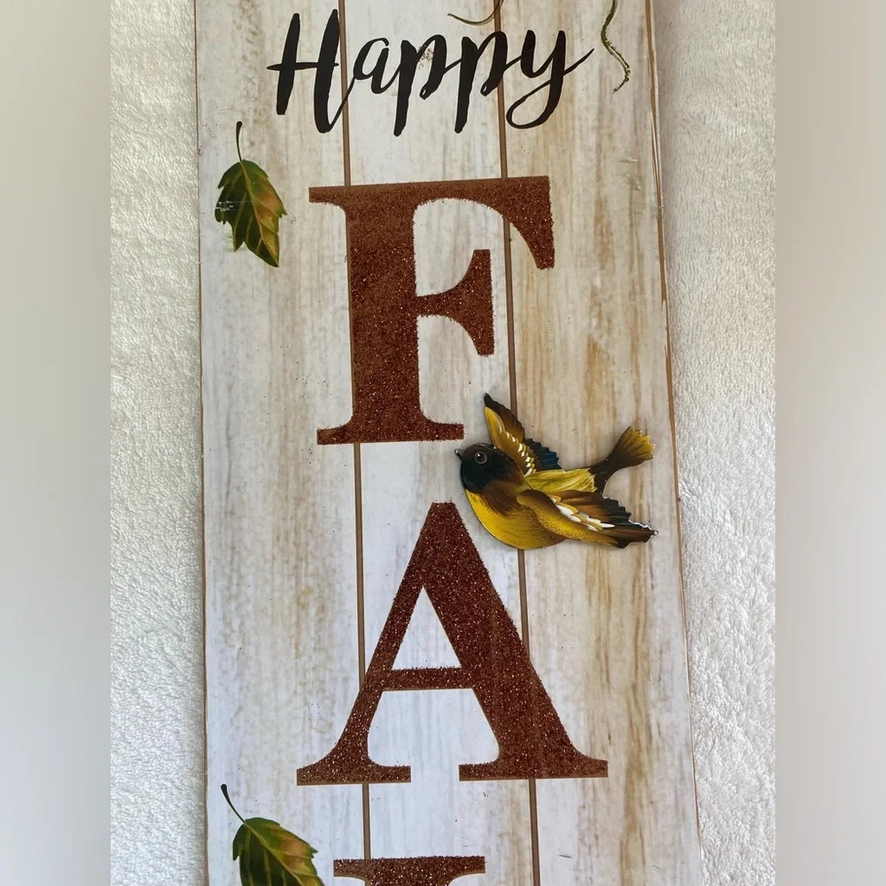 NWT Fall 3 Piece Bundle 2 Hanging Signs and 1 Shelf Sitter